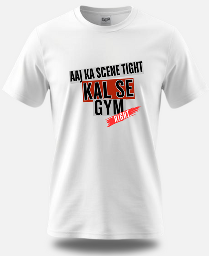 EagleSquat - Aaj Ka Scene Tight, Kal Se Gym Right - Bold & Stylish Tee!