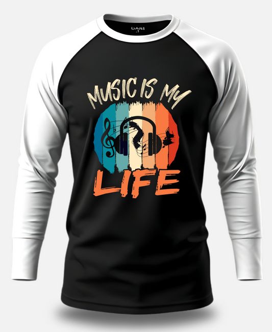 Music Is My Life – Artistic Raglan T-Shirt | Eagle Squat