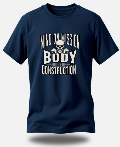 Regular Classic Cotton Body Under Construction Eagle Squat Tee