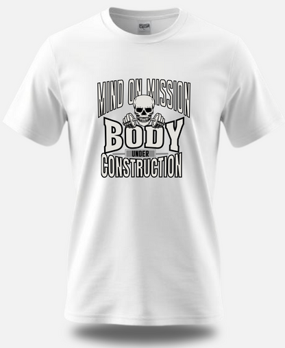 Regular Classic Cotton Body Under Construction Eagle Squat Tee